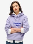 Superdry Sport Luxe Loose Hoodie - Purple, Purple, Size 14, Women