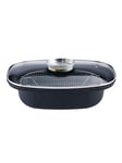 GSW 414593 Cocotte avec insert en acier carbone et verre Noir 39 x 25 cm