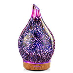 100ml Rose Gold 3D Glass Scented Oil Diffuser,Ultrasonic Aromatherapy