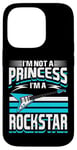 Coque pour iPhone 14 Pro Je ne suis pas une princesse, je suis une rockstar, guitariste Rock n Roll