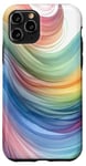 Coque pour iPhone 11 Pro Aquarelle minimaliste abstrait pastel coloré arc-en-ciel vague