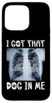 Coque pour iPhone 15 Pro Max Caniche gris humoristique I Got That Dog in Me Xray Meme