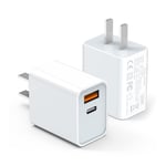 PD 20W Dual Ports Chargers for Xiaomi/Samsung/iPhone/OPPO/Vivo/Huawei