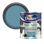 Dulux Simply Refresh Multi Surface Eggsgell Paint - Stonewashed Blue - 750ML