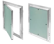 Trappe de révision 250x250mm avec plaque de plâtre de 12,5mm KRAL18 Porte de révision de porte de maintenance 25x25cm Ouverture d'entretien avec cadre en aluminium Convient pour locaux humides Vert