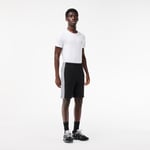 Lacoste Short Jogger color-block imprimé en molleton non gratté Taille M Noir/gris Chine