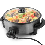 SUPERLEX Large 30CM Multi Cooker Pot Electric Frying Pan Non-Stick & 5-Speed