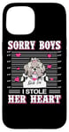 Coque pour iPhone 15 Shih Tzu Dog Valentines Day I Stole Her Heart Valentine