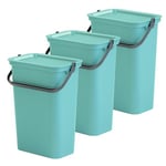 WELL HOME MOBILIARIO & DECORACIÓN Set of 3 Moda Bin 10 L Sage with Handle