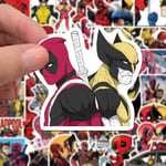 10/50St Cool Marvel Superhjälte Deadpool Järv Klistermärken Disney Film Dekaler Diy Skateboard Anteckningsbok Telefon Cykel Barn Leksaker 50pcs