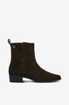 Tommy Hilfiger - Boots Low Cowboy Flat Suede - Brun