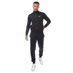 EA7 Mens Emporio Armani Full-Zip Tracksuit in Black - Size Small