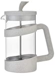 Café Olé Style Cafetière, 600ml 2 Cup Plastic and Glass French Press Coffee Maker, Cream White, VMP-06CR