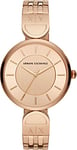 Armani Exchange Montre pour Femme, Mouvement à Trois Aiguilles, Boîtier en Acier Inoxydable or Rose de 38 mm avec Bracelet en Acier Inoxydable, AX5328