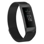 Magnetiskt Fitbit Charge 3 band - Svart