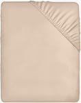 Utopia Bedding Drap Housse - Beige, 120 x 200 cm - Bonnets 35 cm pour Matelas Épais - Polyester Microfibre Brossée