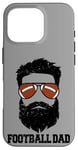 iPhone 16 Pro Football Dad Funny Messy Hair Beard Football Dad Case