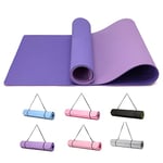 Good Nite Tapis de Yoga de Gymnastique de Exercice Fitness Tapis Fitness Antidérapant de Sport de Pilates avec Sangle de Transport 183 x 61 x 0,6 cm(Violet Foncé)