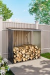 Garden Outdoor Metal Firewood Log Storage Shed