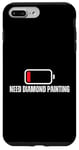 Coque pour iPhone 7 Plus/8 Plus Diamond Painter Peinture diamant à faible batterie nécessaire