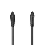 Hama Câble Optique Audio 3m (Cable Toslink Audio Optique, Cable fibre Optique Audio pour Home Cinema, Barre de Son, TV, Samsung, Bose, LG, Sony, Sonos, PS4, Xbox, fiche Mâle ODT) Noir