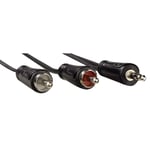 HAMA Högkvalitativ Minijack 3,5 mm för 2xPhono-kabel - 5 m
