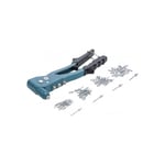 Pince à riveter lourde BGS DO IT YOURSELF - Lot de 60 rivets - 4 embouts interchangeables - Bleu