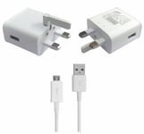 For Tablets Genuine Samsung Galaxy UK Mains Charger with USB Cable - 2 Amp