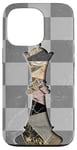 Coque pour iPhone 13 Pro Jeu d'échecs Gambit Marbling Queen Échiquier à carreaux