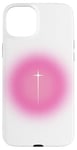 Coque pour iPhone 15 Plus Pink Aura Y2K Croix de foi chrétienne