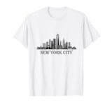 New York City Skyline Statue of Liberty Silhouette New York T-Shirt