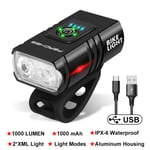 Polkupyörän osat T6 LED 1000Lumen pyörän valot edessä ja takana ladattava lamppu Luz Led Para Bicicleta MTB pyöräily taskulamppu polkupyörän lyhty