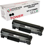 2 Toner 83A 83X CF283A CF283X remplacement HP Laserjet Pro M126A M126nw M128fn M128fp M128fw MFP M225dn M225rdn M201n M201dw MFP M125hw M125nw M125nw M125nw M125 5rnw M.. 127fn