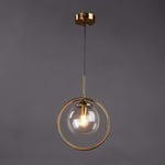 Modern Simplicity Spherical Living Room Hanging Lighting Gold Finish Elegant Country Style Ball Glass Chandelier Kitchen Island Pendant Lighting E14 Ceiling Lighting