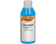 Kreul 91334 - Javana peinture pour tissus clairs, pot de 250 ml en bleu azur, peinture souple à base d'eau au caractère crémeux, pénètre en profondeur dans les fibres