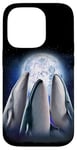 iPhone 14 Pro 3 Humpback Whales Howling At The Moon Funny Sea Whale Lover Case