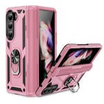 Samsung Galaxy Z Fold5 5G      Military Armour Ring Case    Pink