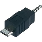 Adaptateur jack mâle 2.5 mm vers usb 2.0 mâle micro-b pour ipod shuffle, ipod shuffle 2ème gén. noir 1 pc(s)