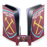 OFFICIAL WEST HAM UNITED FC ART VINYL SKIN FOR SONY PS5 DISC EDITION BUNDLE