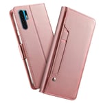 Plånboksfodral Spegel Huawei P30 Pro Rose gold