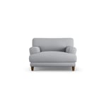 Habitat Askem Fabric Cuddle Chair - Grey Dark Leg