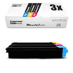 3x Eurotone Eco Cartridge Replaces Kyocera TK-5150C TK-5150M TK-515