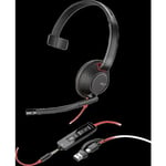 POLY Blackwire C5210 casque bulk MS USB-C/A+Jack - 1 écouteu