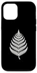 Coque pour iPhone 12/12 Pro Silver Fern Leaf Nouvelle-Zélande Rugby Kiwi Land Aotearoa NZ