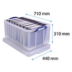 Really Useful Box Plastic Storage Clear 64 Litre 440 x 710 x 310 mm