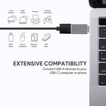 Magnet, Adaptateur USB C vers USB 3.0, Lot 2, Silver Grey, OTG Adaptateur USB-C vers USB-A Compatible avec MacBook, Smartphones USB C et Périphériques Type-C