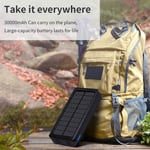 32LED Solar Power Bank With 4 USB 3 Light Modes 30000mah Portable Phone SG