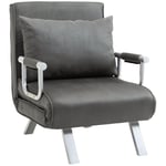 Single Sofa Bed Armchair Sofa Bed Guest Sleeper Lounge with Pillow