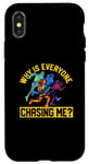 Coque pour iPhone X/XS Funny Cross Country Runner Why Is Everyone Chasing Me