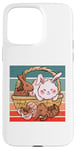 Coque pour iPhone 15 Pro Max Lapin de Pâques panier de chocolat œufs friandises de